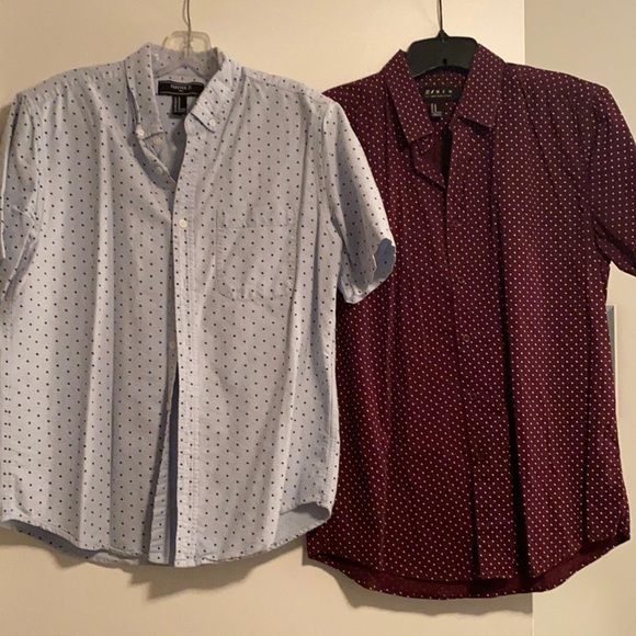 Polka dot button downs (sold together) - Picture 1 of 3